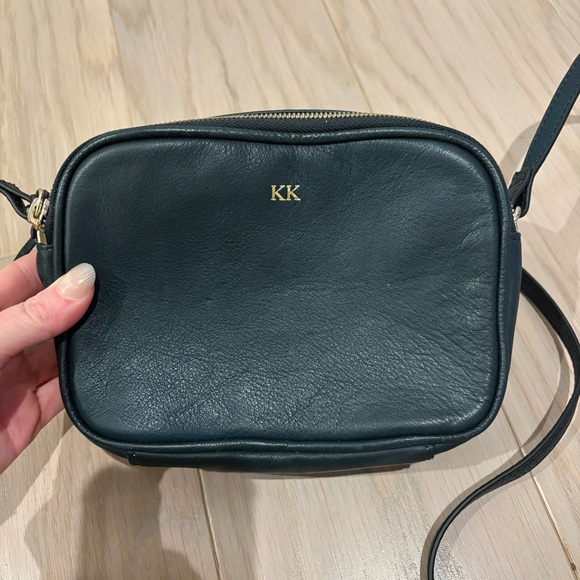Mark & Graham Handbags - The Essential Crossbody by Mark and Graham‎ in Navy Monogramed KK